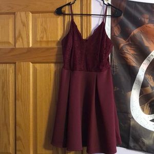 NWT! Large Maroon dress with straps